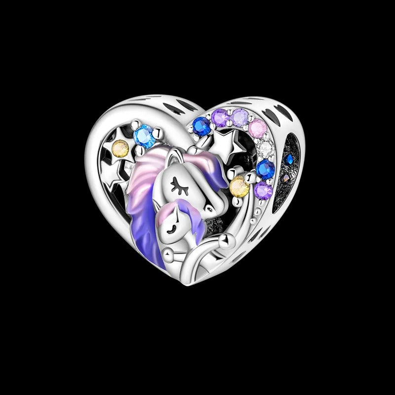 Corazón Familia de Unicornios