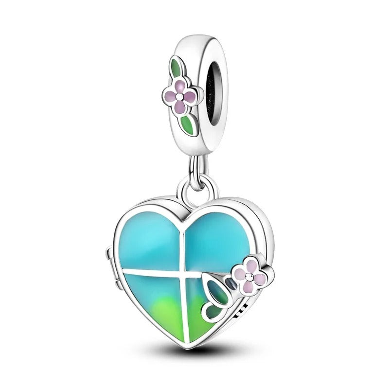 Corazón Verde y Flores