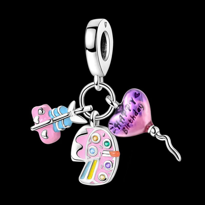 Pastel y Corazón de Happy Birthday