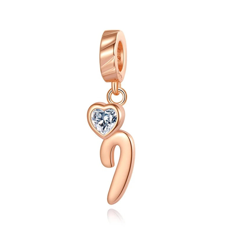 Letras del Alfabeto "Corazón de Cristal"