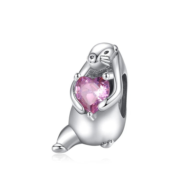 Castor y Corazón Rosa