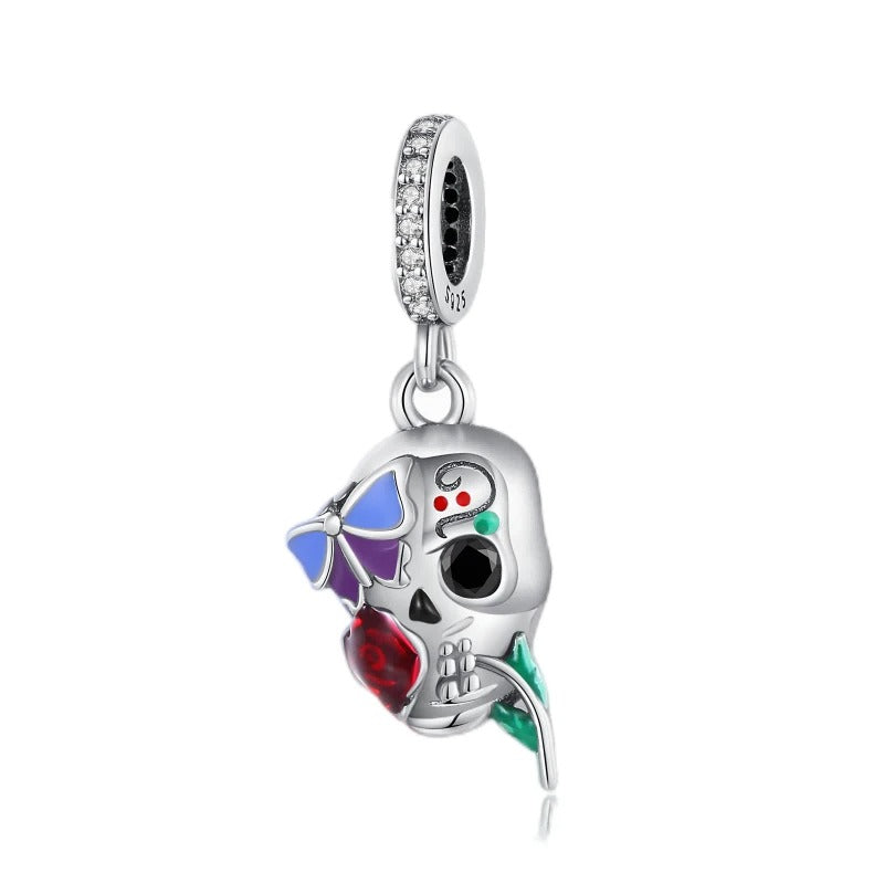Calavera con Rosa y Mariposa