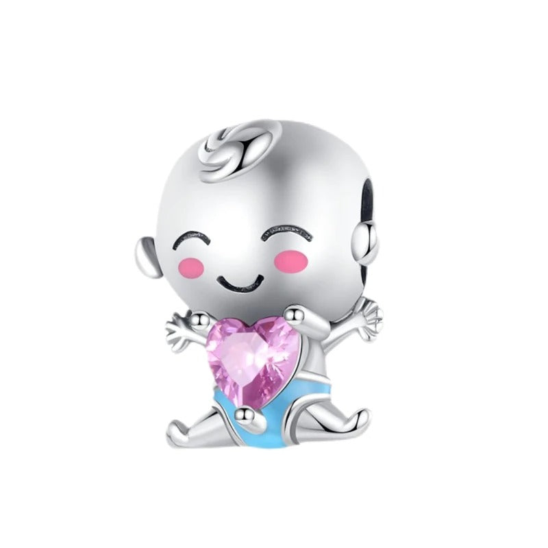 Bebé y Corazón Rosa