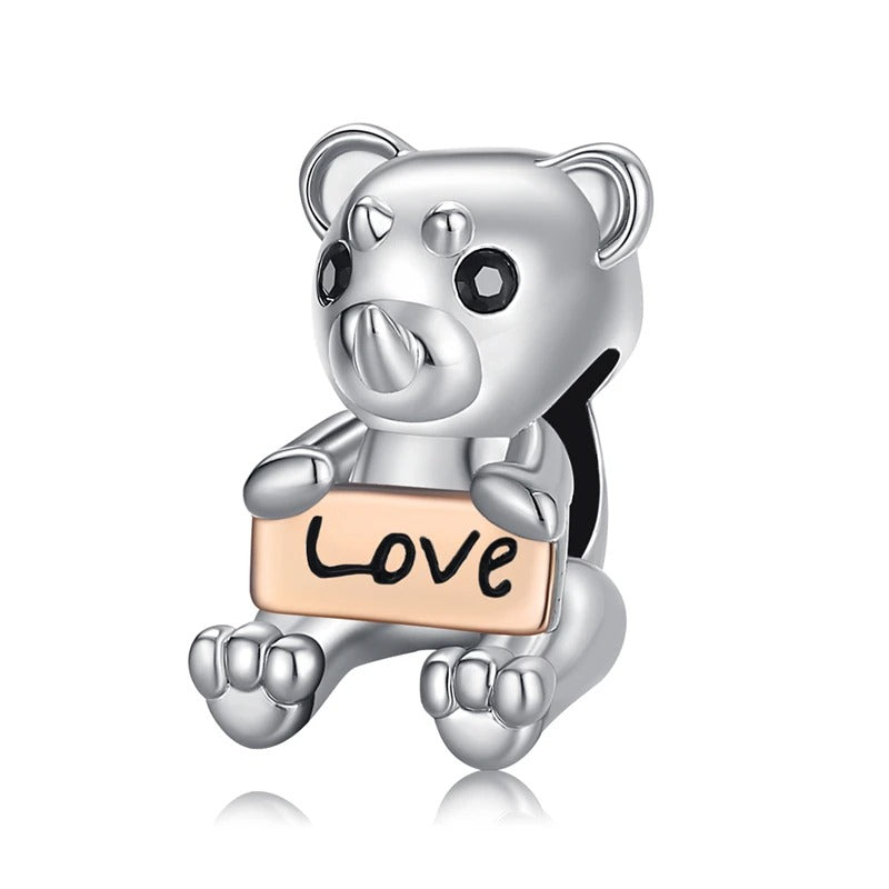 Osito Love Plateado