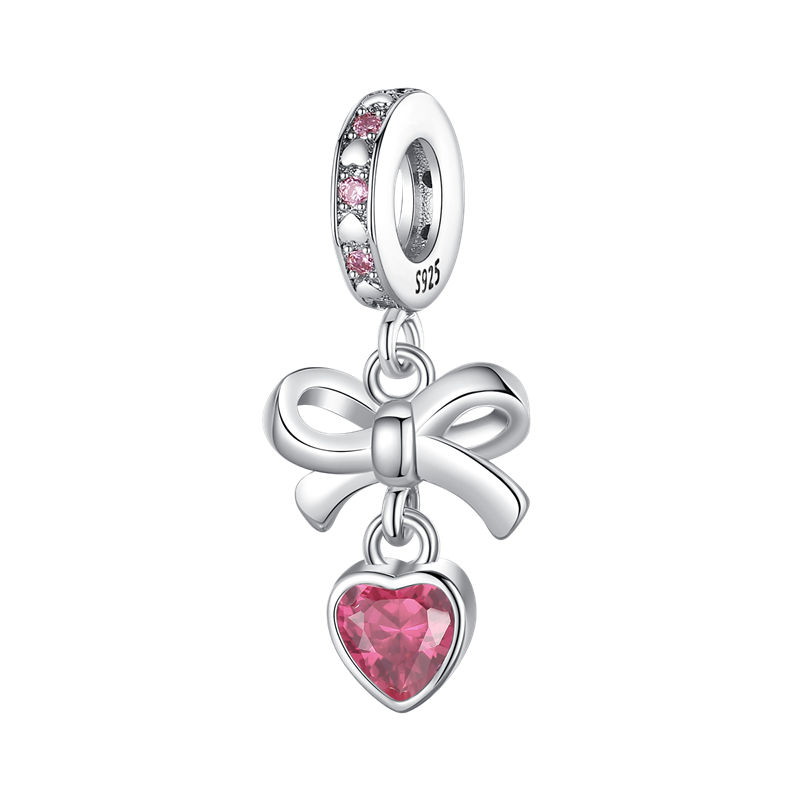 Moño de Corazon Rosa