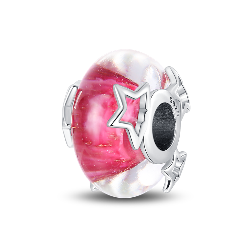 Abalorio Rosa de Estrellas