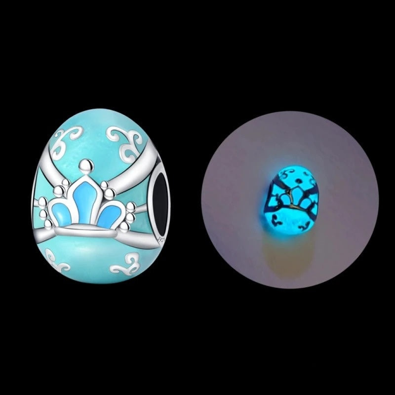 Huevo de Pascua Azul Fluorescente