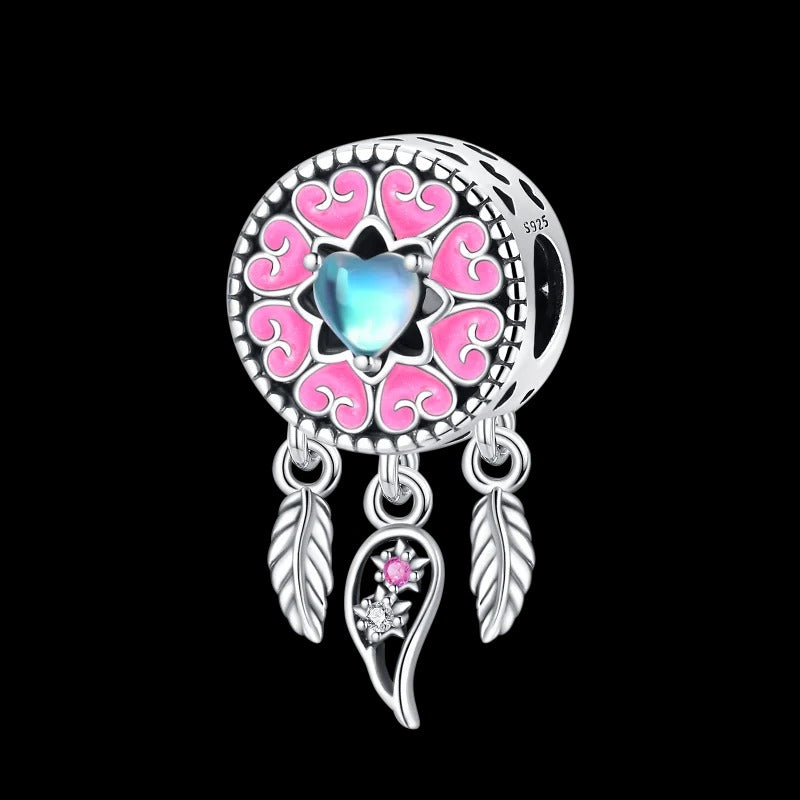 Atrapasueños de Corazones Rosas
