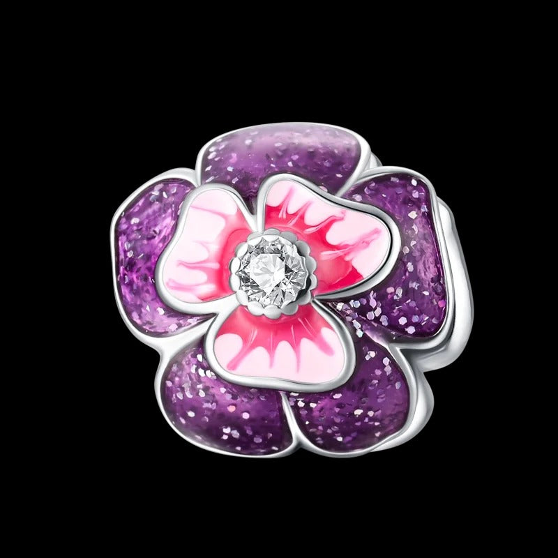Flor Morada Glitter