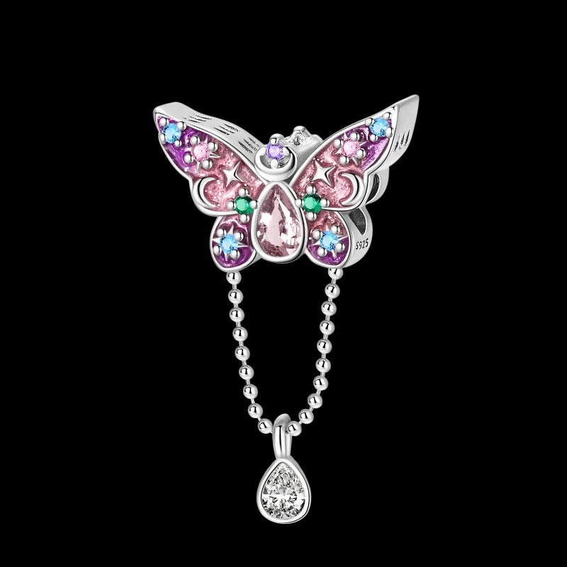 Mariposa Rosa de Estrellas