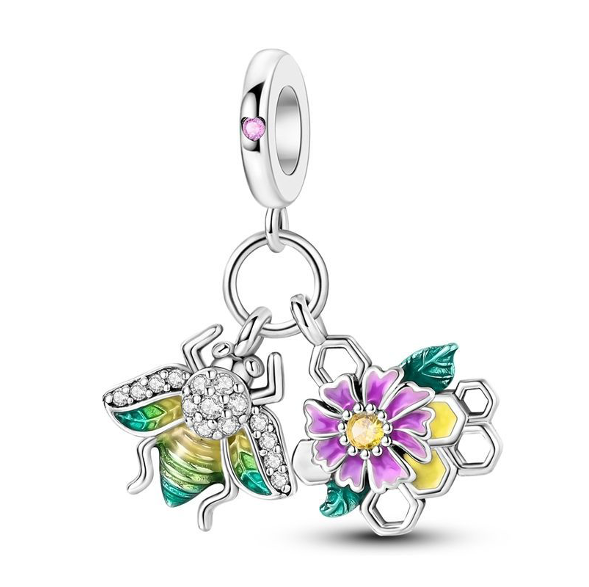 Abeja y Flor Morada